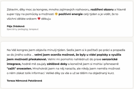 Kongres_Mozek_a_Smysly_Snoezelen Principy a souvislosti, které ovlivňují pozornost, paměť, stres a schopnost regenerace. Naučte se lépe rozumět vnímání dětí s ADHD, problémy s pozorností a specifickými potřebami, podporují relaxaci a pomáhají zvládnout problémové chování. Vhodné pro: učitele, pedagogy, asistenty pedagoga, poradenské pracovníky, aktivizační pracovníky a terapeuty. Odbornou garantkou je Dagmar Mega, certifikovaná lektorka MSE-snoezelen s mezinárodní působností. www.mozekasmysly.cz